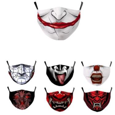 Imagem de Máscara facial Halloween Horrible Mouth, conjunto de impressão digital