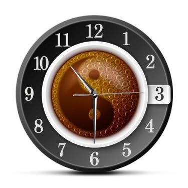 Imagem de Relógio de parede Coffee Cafe Theme Anime Silent Non Ticking 30cm - yi