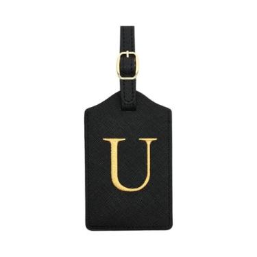 Imagem de Etiqueta De Bagagem Durável Em Couro PU Com Capa E Compartimento Para 