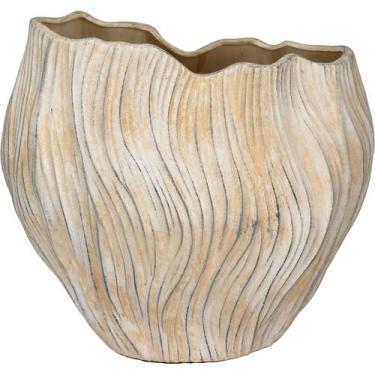 Imagem de VASO DECORATIVO ENFEITE CASA HOME&CO CERÂMICA 30x40x20cm BRANCO