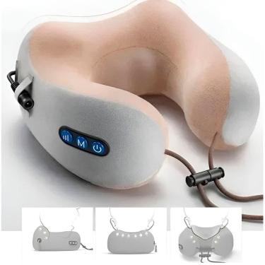 Imagem de Travesseiro Almofada Massagem Pescoço Alivia Tensão - Seu Massagista Pessoal Portátil