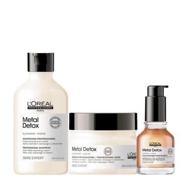 Imagem de Kit LOréal Professionnel Metal Detox Shampoo Máscara e Óleo (3 produto