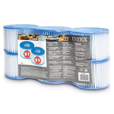 Imagem de Intex 29011E PureSpa Tipo S1 Heavy Duty Easy Set Dacron Paper Hot Tub Spa filtro cartucho de substituição para vários modelos PureSpa, pacote com 6