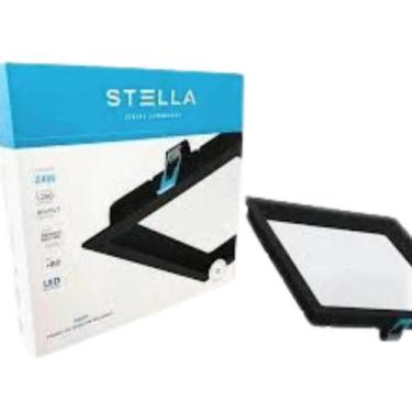Imagem de Painel Led 24W Stella Embutir Deep 26,2cm Recuado Preto 3000K STH8904P
