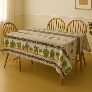 Imagem de Toalha De Mesa Termica Cactos Rolo 1,40x30,00m Vinil PVC - Plast.co