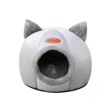 Imagem de Ninho para Gato Quente e Confortável - Formato de Cabeça de Gato Antid