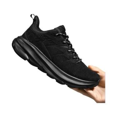 Imagem de Tênis Masculino De Couro Nubuck Antiderrapante Para Corrida, Academia,