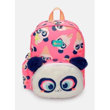Imagem de Mini Mochila Puket Pequena De Costas Panda Rosa