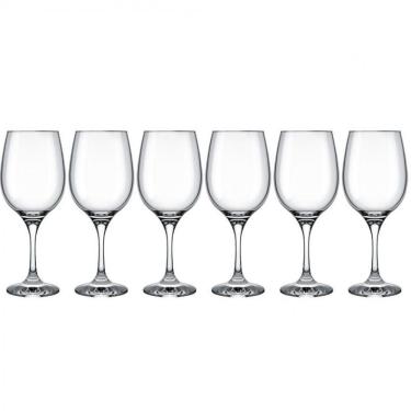 Imagem de Conjunto de Taças para Vinho Barone 600ML Vidro Sodacal Design Inovador 6 Peças para Mesa Transparente Nadir Figueiredo