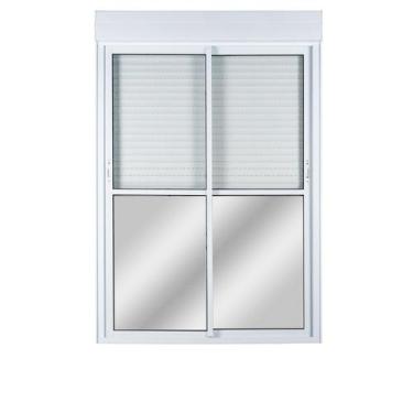 Imagem de Porta Correr 2 Folhas Móveis Centra Topsul com Persiana Integrada Cont