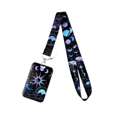 Imagem de Cordão De Pescoço Anime Fases Da Lua E Sol, Chaveiro, Porta-Cartão De 