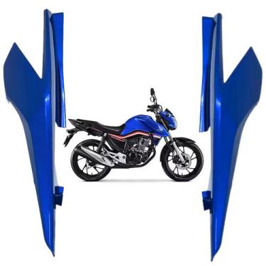 Imagem de Carenagem Tampa Rabeta Lateral Traseira Honda Cg Titan 160 Azul Caraiv