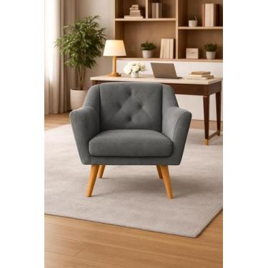 Imagem de Poltrona Rita Decorativa Reforçada para Recepção Clínica Salão Sala de
