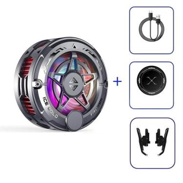 Imagem de Cooler Magnético Portátil Universal Para Celular Com Display Digital E