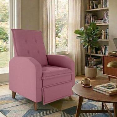 Imagem de Poltrona da Mamãe Amamentação Reclinavel Yaris rosa Matrix