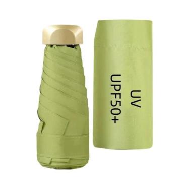 Imagem de Guarda-chuva Mini De Bolso Com Proteção UV, Dobrável, De Vinil, Para S