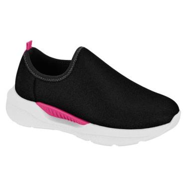 Imagem de Tênis Infantil Molekinha Sem Cadarço Lycra Pérola 2573.100, Preto, 30