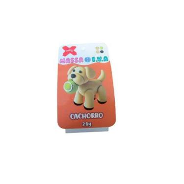 Imagem de Massinha EVA 4 Cores Com Forminha Cachorrinho 28g - MAKE +