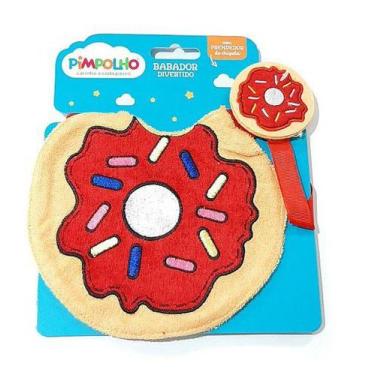 Imagem de BABADOR DIVERTIDO COM PRENDEDOR NO MESMO TEMA PIMPOLHO - Donuts