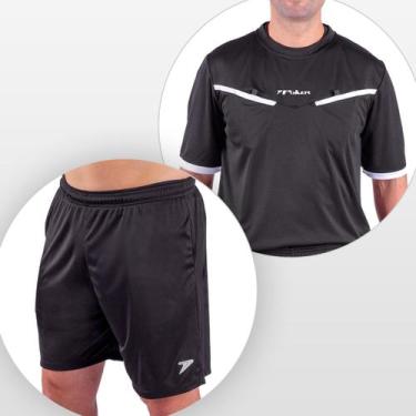 Imagem de Uniforme Árbitro Stam com 06 bolsos e Proteção UV 50+ Poker Cor:Preto+
