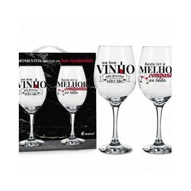 Imagem de Taca vinho c/ 2un - um bom vinho brasfoot