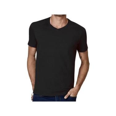 Imagem de Camiseta Hering Masculina Meia Manga 022b Preto, XXG, Preto