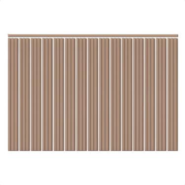 Imagem de Kit Cabeceira Flexível Painel Eva Ripado Autocolante King 1,5 Creme para Fixação na Par...