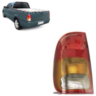 Imagem de Lanterna Traseira Saveiro G2 1998 A 1999 Tricolor Ré Fumê Lente Estria