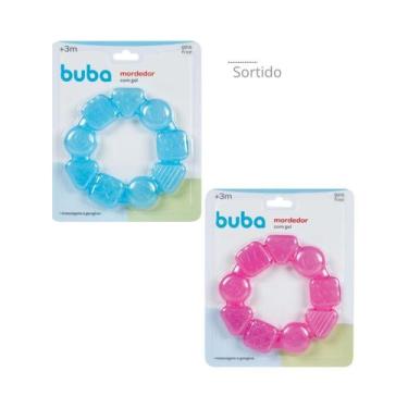 Imagem de Mordedor Buba com Gel Multi Formas - Alívio Seguro para Gengivas +4M -