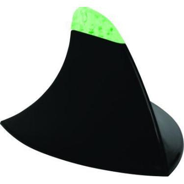 Imagem de Antena Shark Tubarao Decorativa Universal Preta Led Verde Para Carro -