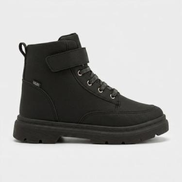 Imagem de Coturno Klin London Infantil Preto, Preto, 36