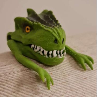 Imagem de Fantoche Dinossauro Realista Estica Muito - Toyng, Verde