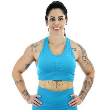 Imagem de Top Olympikus Knit Azul - Feminino, G, Azul