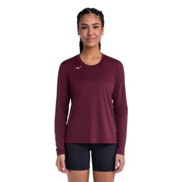 Imagem de Camiseta de Treino Manga longa Mizuno Energy 2.0 Feminina, GG, Roxo