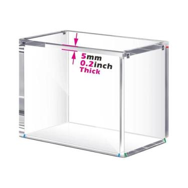 Imagem de Caixa De Exibição Empilhável De Acrílico Transparente 5mm Com Fechamen