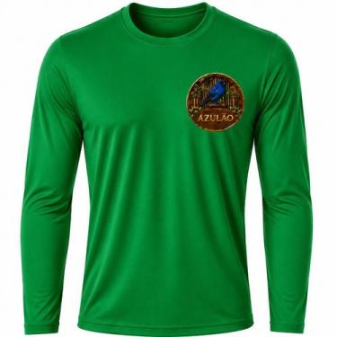 Imagem de Camisa Uv +50 Pássaro Azulão - Proteção Solar cor:Verde BandeiraTamanh