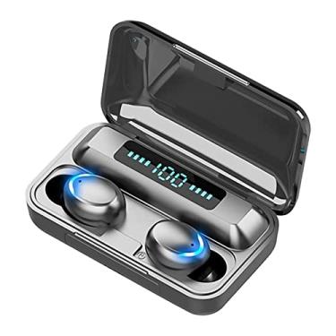 Imagem de fone de ouvido bluetooth,Fones De Ouvido Esportivo, Bluetooth 5.0, Estéreo, 9D LED, à Prova D'água - Preto
