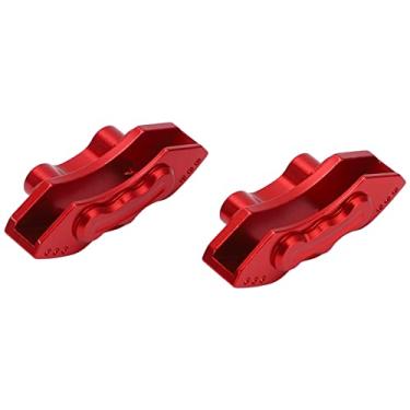 Imagem de Pinças de freio dianteiro traseiro 1/6, tamanho pequeno, resistente ao desgaste, durável e leve, pinça de freio 1/6 para carro RC(vermelho)