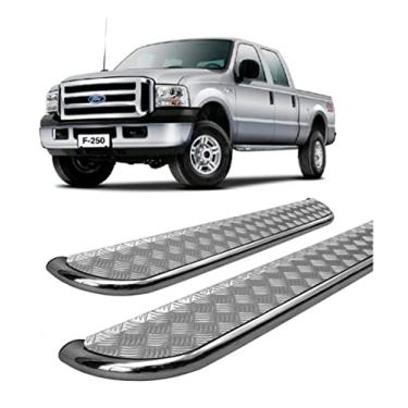 Imagem de Estribo F-250 Chapa aço Cromado C/D Cabine Dupla