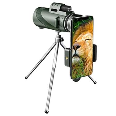 Imagem de Telescópio Monocular para Adultos - BAK4 High Power Prism 40x60 Monocular para Adultos Crianças - BAK4 Prism para pássaros, acampamentos e viagens Sillervan