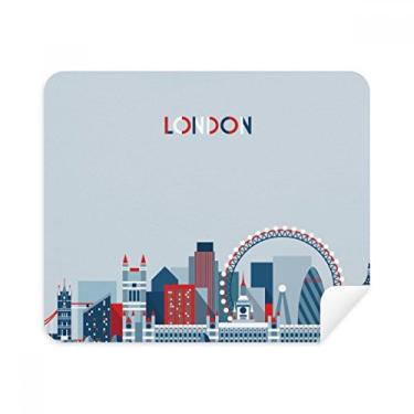 Imagem de Britain UK London Eye Bridge Tower Pano de limpeza azul 2 peças Tecido de camurça
