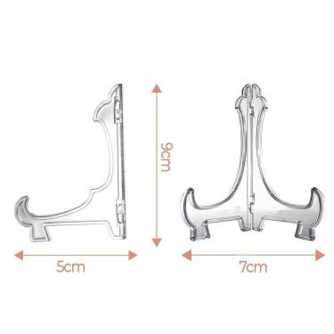 Imagem de Kit 6 Suportes Para Pratos E Azulejos Transparente 9Cm