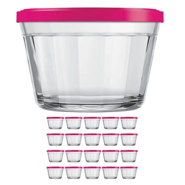 Imagem de Kit Pote Copo Americano C/Tampa Cor Sortida 600ml Nadir 20Un