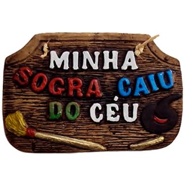 Imagem de Placa de Churrasco Decorativa - Cantinho do Churrasco - Minha Sogra Caiu do Céu