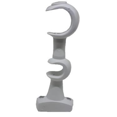 Imagem de Suporte Cortina Duplo Varão 19/28 mm Branco Pvc par