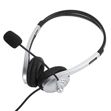 Imagem de Fone de ouvido na orelha, fone de ouvido com fio de 3,5 mm de alta qualidade para apresentação de webinar para fala para call center para teleconferência