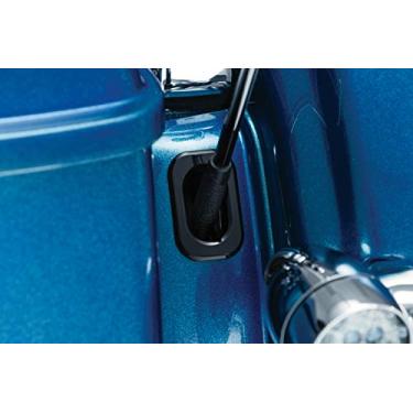Imagem de Kuryakyn Acessório de motocicleta 3108: Destaque do orifício da caixa da antena para motocicletas Harley-Davidson 2006-19, preto brilhante, pacote com 1