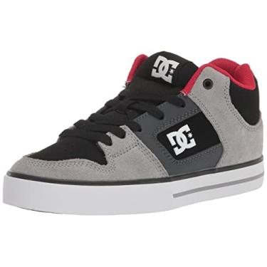 Imagem de DC Sapato de skate casual médio puro masculino, Preto/cinza/vermelho, 12
