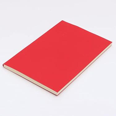 Imagem de Colorido A5 Couro Macio PU Diário Agenda Agenda Agenda Caderno 64 Folhas Estudante Material de Escritório Bloco de Notas de Negócios, vermelho, 1 peça