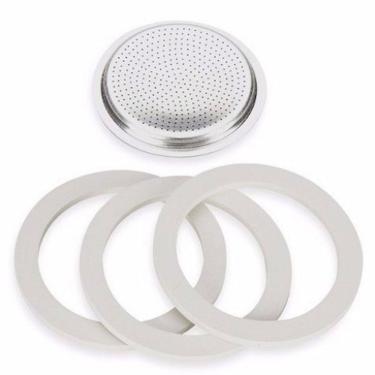 Imagem de Kit 3 Borrachas para Vedação + Filtro Cafeteira Italiana 6 x